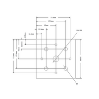 32-9090M16S-1 MODULAR SOLUTIONS FOOT & CASTER CONNECTING PLATE<BR>90MM X 90MM, M16 HOLE, SOLID ALUMINUM W/HARDWARE